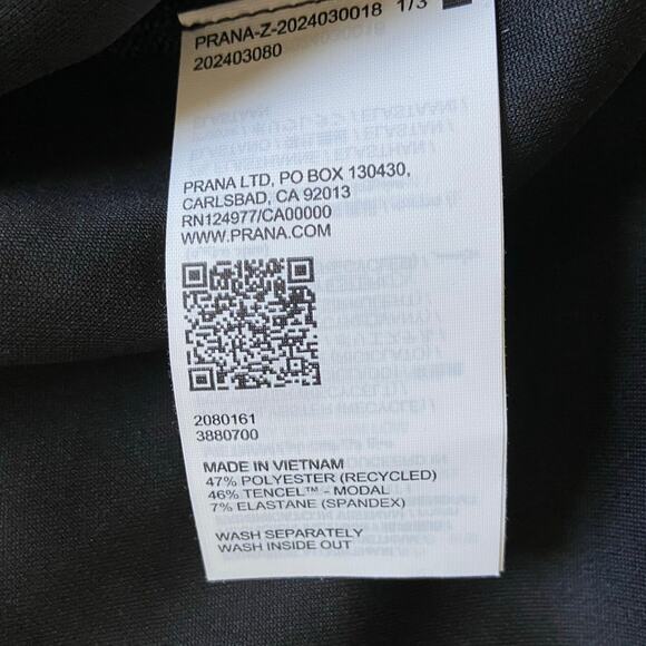 Prana Shea Crewneck Sweater Women's M Black Buttery Soft Relaxed Fit Pullover - Picture 7 of 9